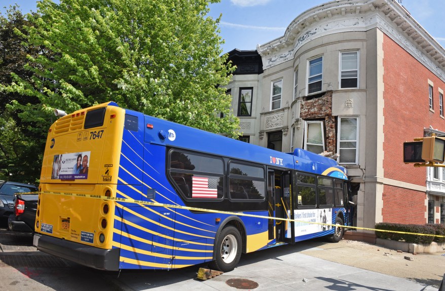 An MTA bus crashed into a building at the corner of Lincoln Road and Bedford Avenue. The crash left 17 people injured – including the bus driver on June 7, 2021.