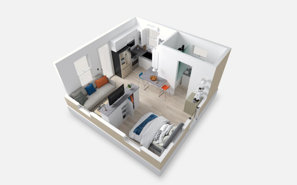 The Casita floor plan that Elon Musk is reportedly living in. 