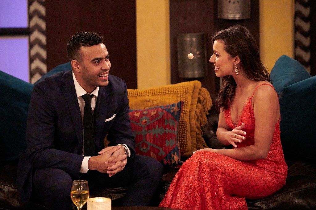 Justin and Katie prepare to get cozy on the Season 17 premiere of "The Bachelorette."