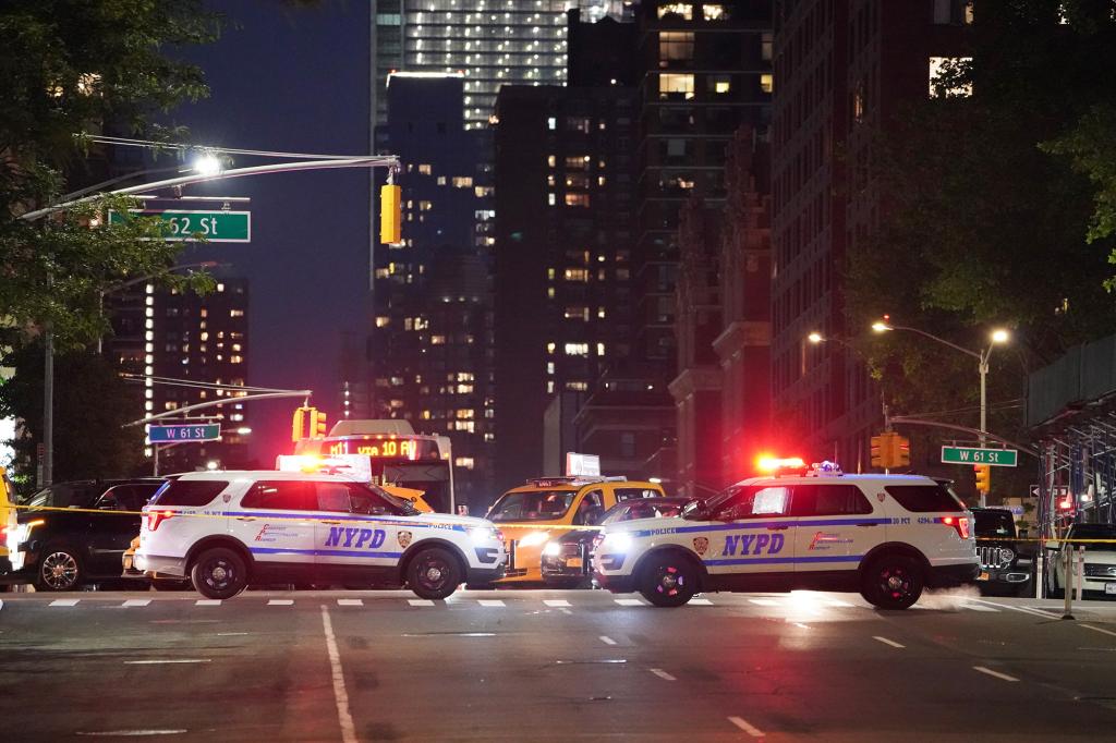 NYPD at the scene of the hit-and-run accident where Lisa Banes was struck on June 4, 2021.