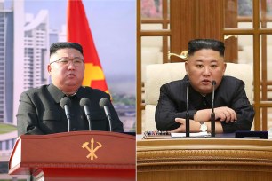 Photos released by North Korean state media showed Kim Jong Un looking thinner than the last time he was seen publicly.