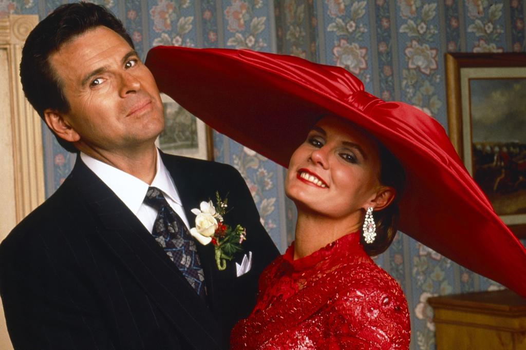 Stuart Damon and Lynn Herring in a 1993 promotional photo for "General Hospital."