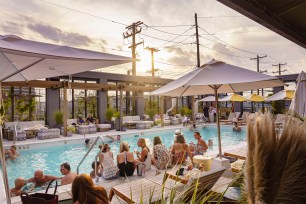 Pool scene at the Rockaway Hotel