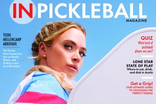 Issue of Pickleball magazine showing woman playing the sport