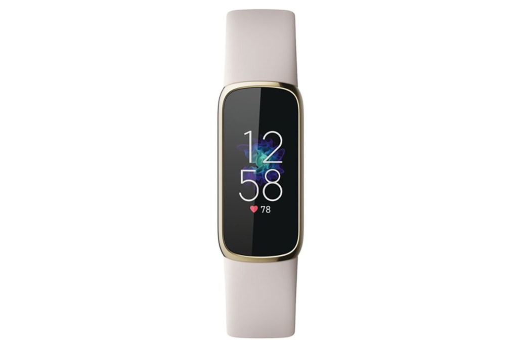 A skinny FitBit in white and silver 