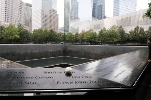 The 9/11 Memorial at ground zero