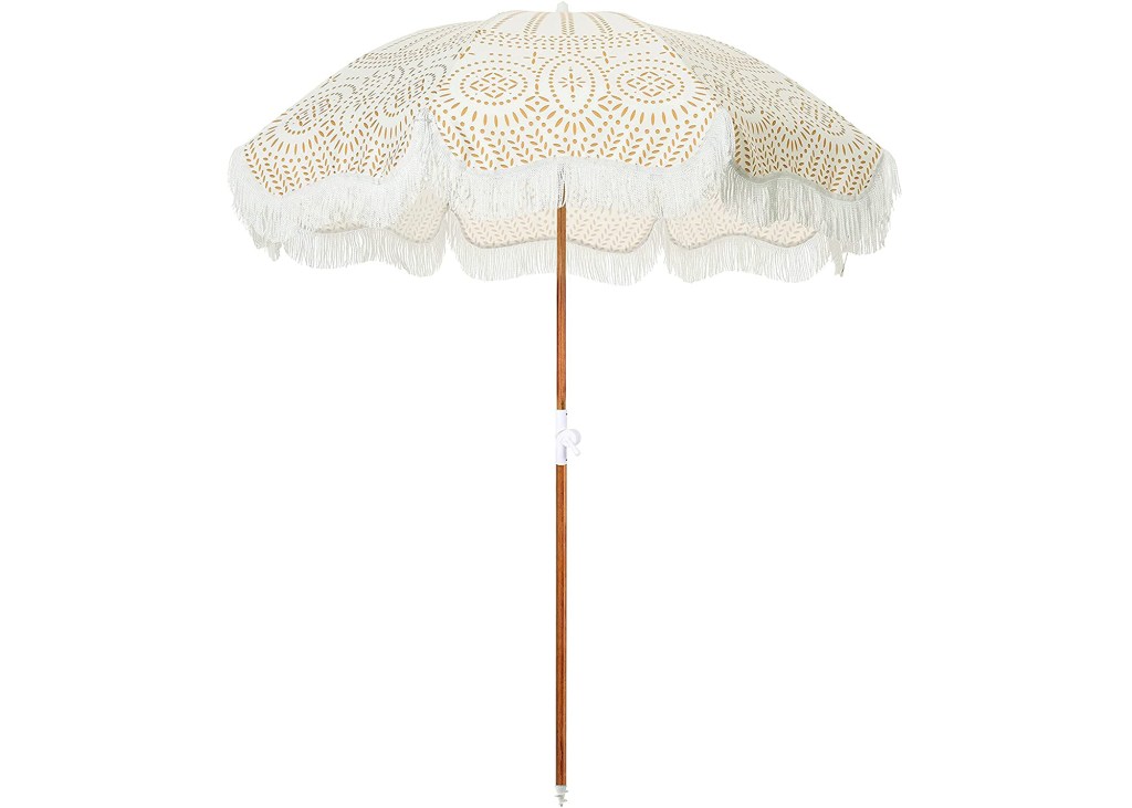 Business & Pleasure Co. Chic Beach Umbrella with Fringe