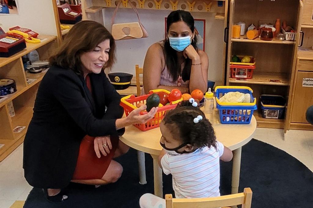 Lt. Gov. Kathy Hochul visits a pre-school to announce $35M in funding to expand New York's QUALITYstarsNY childcare program.