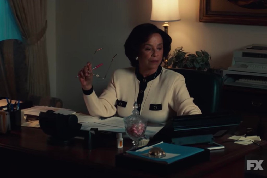 The president's secretary in "Impeachment: American Crime Story."