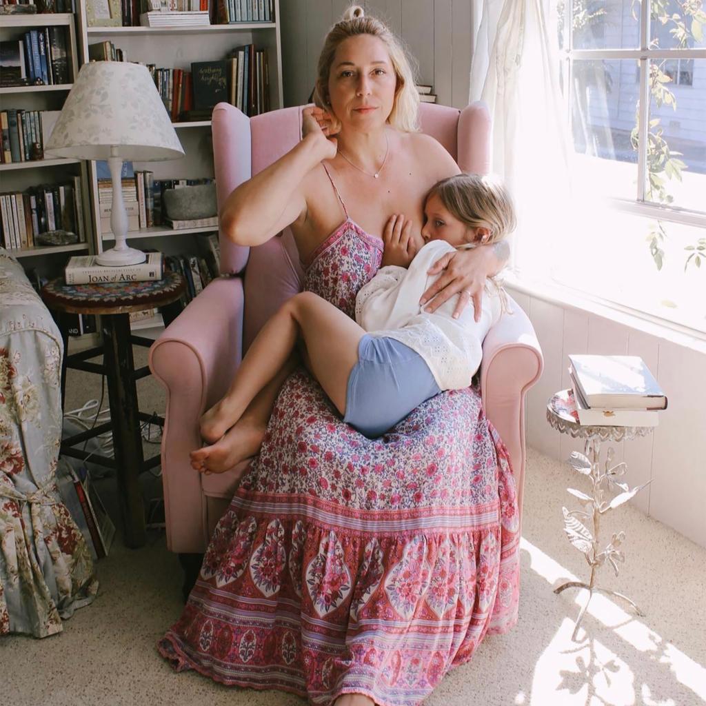 Summer breastfeeds daughter Piper a few times a day or whenever the near 7-year-old asks for her breastmilk.