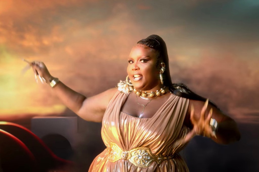 Lizzo shakes things up in the "Rumors" music video.