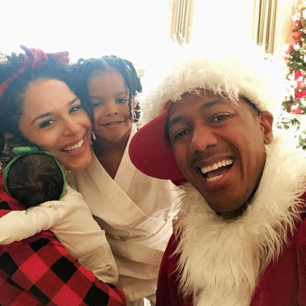 Cannon and Bell with their kids on Christmas 2020.