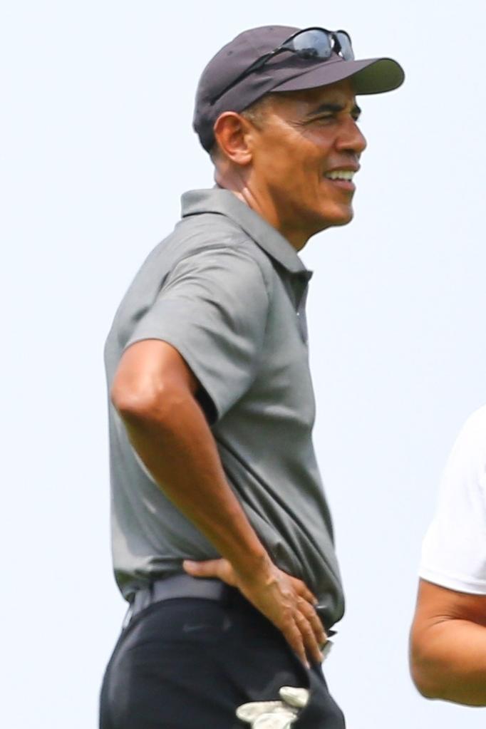 Barack Obama heads to a local golf course just hours before he is set to celebrate his 60th birthday.