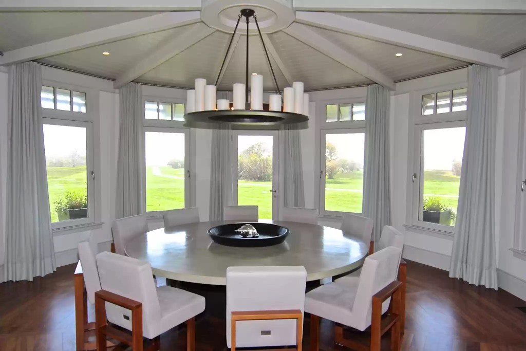 The 12-sided breakfast room is pictured. 