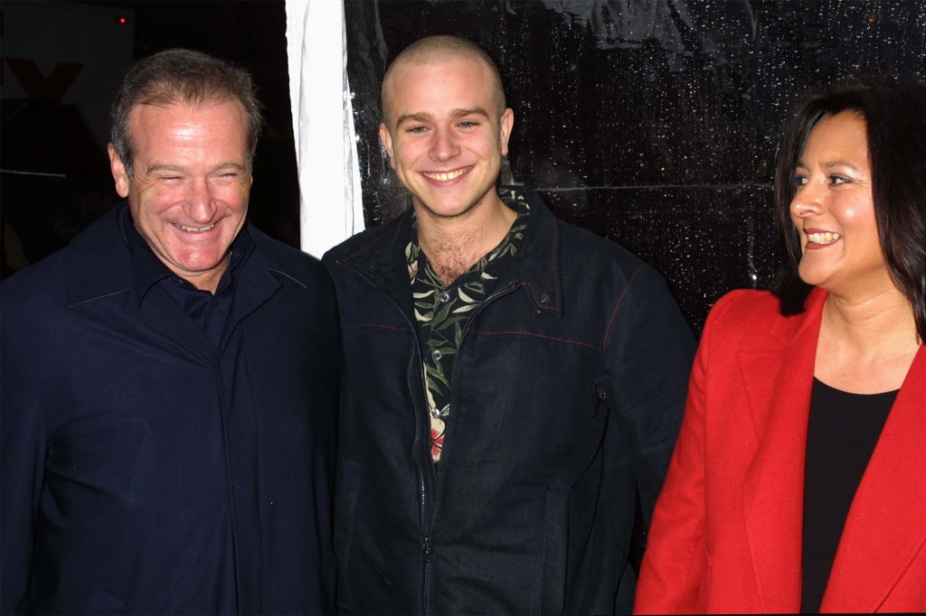 Robin Williams, son Zak and then-wife Marsha in 2002.