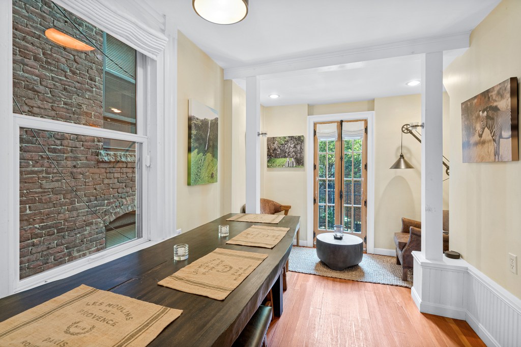 Entertain a few guests in this living and dining area.