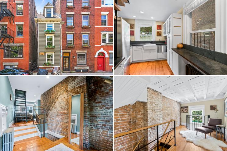 Boston's aptly named "Skinny House" can now be yours for $1.2M.