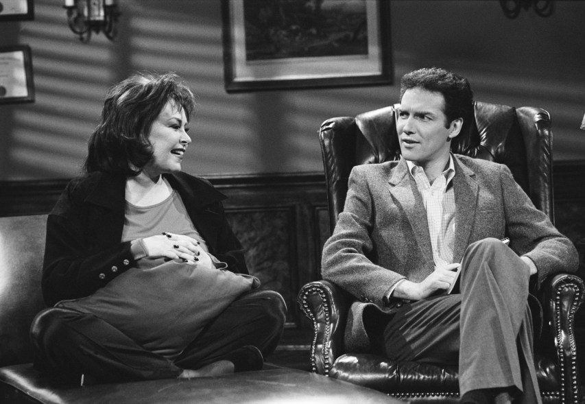 Norm Macdonald appears with Roseanne Barr in the "Multiple Personalities" sketch originally airing on December 3, 1994.