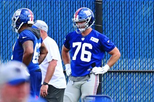 New York Giants offensive tackle Nate Solder