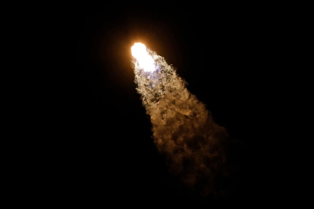 The Inspiration 4 civilian crew aboard a Crew Dragon capsule and SpaceX Falcon 9 rocket launches from Pad 39A at the Kennedy Space Center in Cape Canaveral, Florida, September 15, 2021