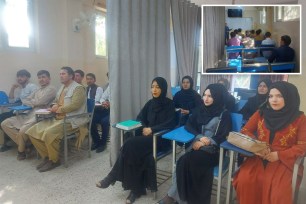 Female and male university students in Afghanistan are now being separated by curtains in class after the Taliban seized power.