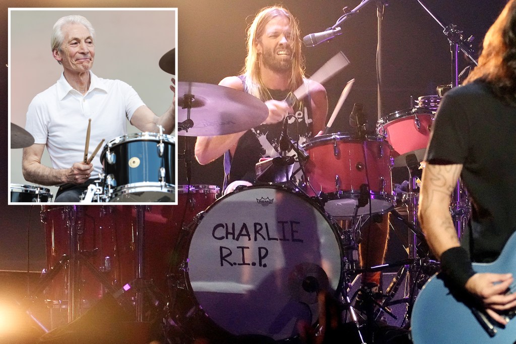 The Foo Fighters paid subtle homage to the late Rolling Stones drummer Charlie Watts during their performance Sunday at the 2021 MTV VMAs at Brooklyn's Barclay's Center.