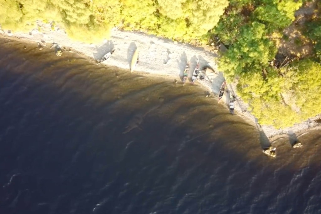 
A wild camper believes he has found evidence of the existence of the Loch Ness monster after capturing a massive presence in the murky waters in drone footage.