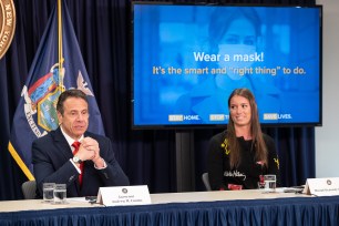 NY State governor Andrew Cuomo and daughter Mariah Kennedy Cuomo