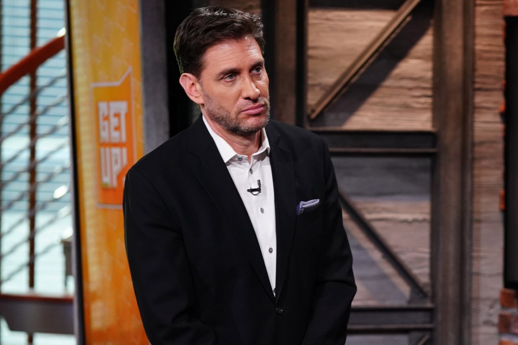Mike Greenberg on the set of ESPN's "Get Up!"