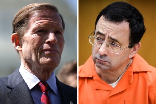 Richard Blumenthal and Larry Nassar