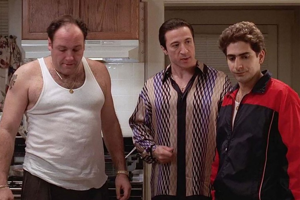 Michael Imperioli as Christopher Moltisanti  and James Gandolfini as Tony Soprano and Federico Castelluccio as Furio Giunta in a scene from HBO's hit television series, "The Sopranos."