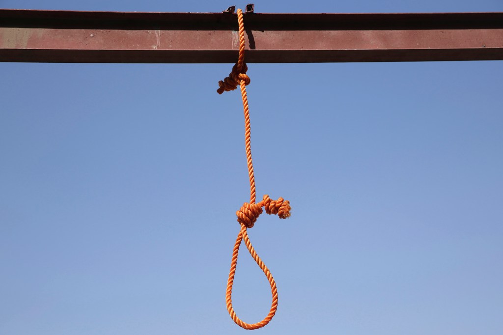 One of the six nooses prepared for men sentenced to death at a jail in Kabul, Afghanistan. Afghanistan.