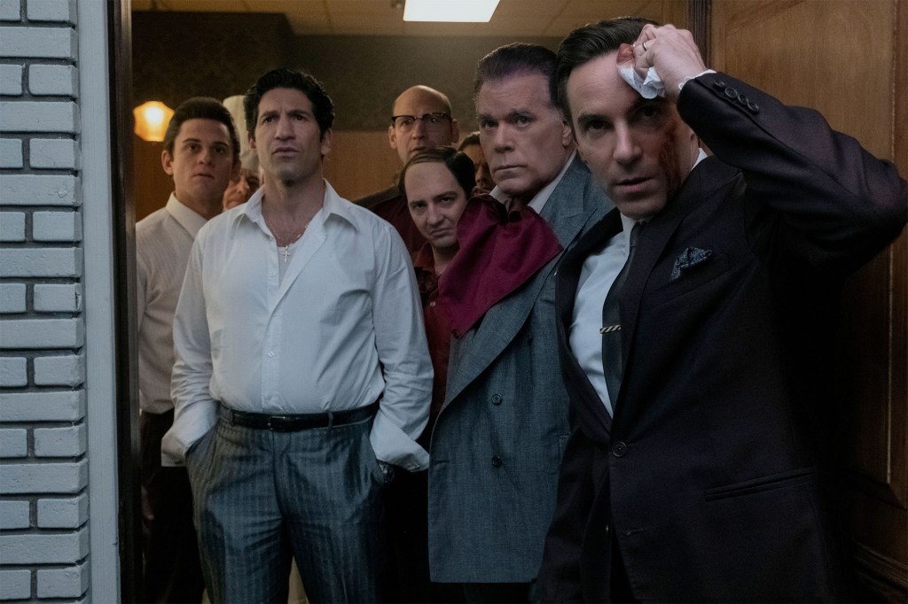 From left, Billy Magnussen, Jon Bernthal, Corey Stoll (eyeglasses), John Magaro, Ray Liotta and Alessandro Nivola play our favorite "Sopranos" characters in their younger years.