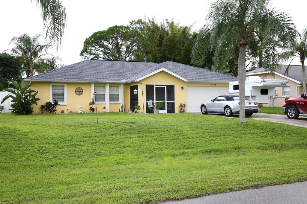 Brian Laundrie's house, where police set up around the clock surveillance trying to catch Brian Laundrie who was wanted for questioning at the time.