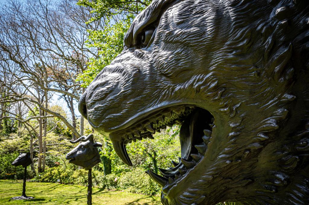 The Circle of Animals/Zodiac Heads sculpture by Ai Weiwei at the LongHouse Reserve in East Hampton.