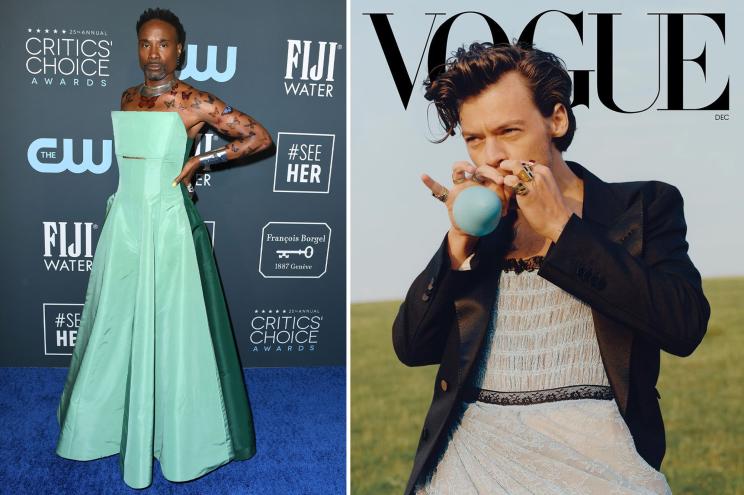 Billy Porter is hitting out at Vogue for having Harry Styles be their first male cover star to wear a dress.