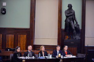 The Thomas Jefferson statue in the City Council chamber.