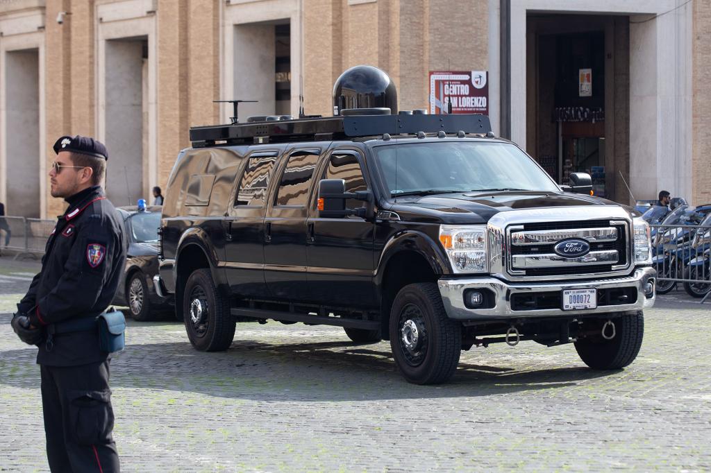 The presidential procession goes along via della Conciliazione Joe Biden arrives at Vatican, Rome, Italy - 29 Oct 2021