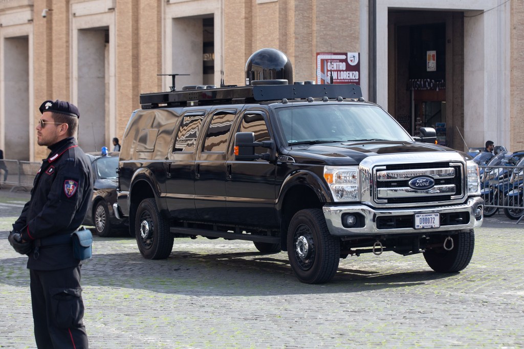 The presidential procession goes along via della Conciliazione
Joe Biden arrives at Vatican, Rome, Italy - 29 Oct 2021