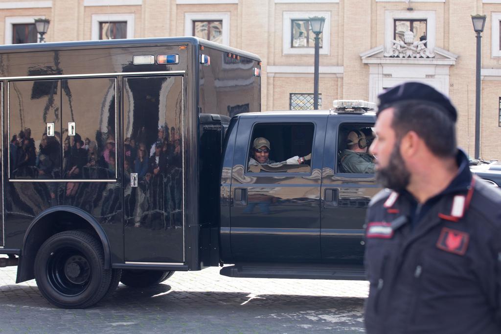 The presidential procession goes along via della Conciliazione Joe Biden arrives at Vatican, Rome, Italy - 29 Oct 2021