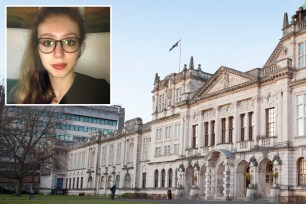 Picture depicts photo of the now deceased student and Cardiff University campus.