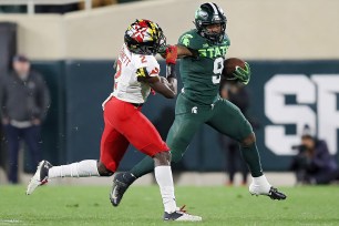 Kenneth Walker had 30 carries in Michigan State's win over Maryland.