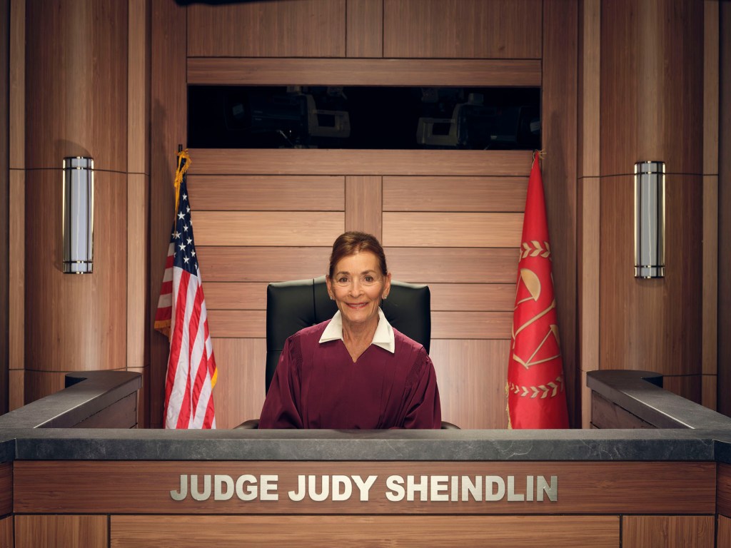 Sheindlin is seen on the set of her new Amazon series, "Judy Justice." 
