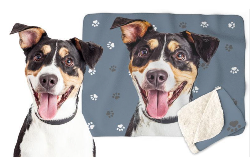 Custom Pet Art Blanket