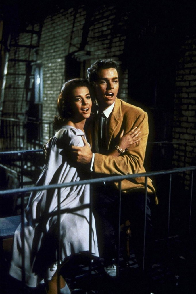 Actress Natalie Wood and Richard Beymer in a scene from the movie "West Side Story"