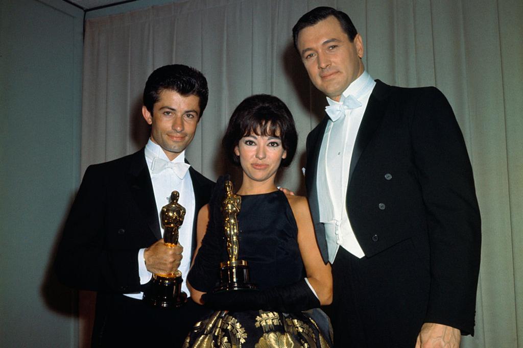 George Chakiris, Rita Moreno and Rock Hudson