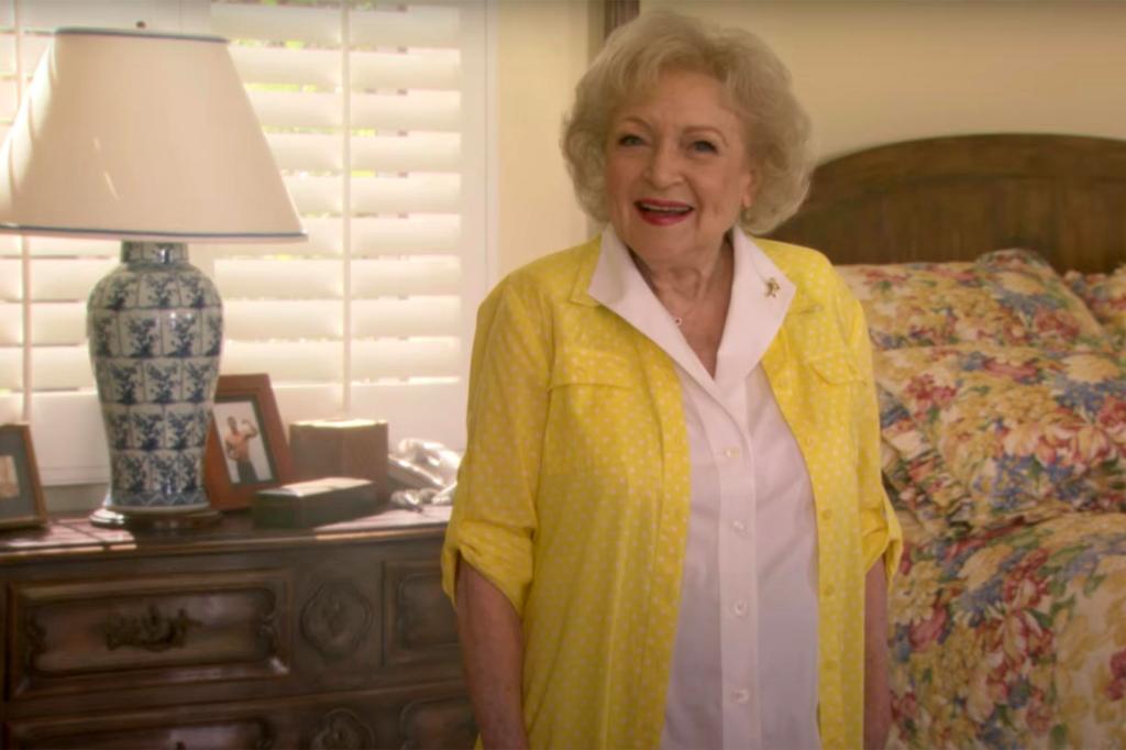 Betty White in her bedroom.