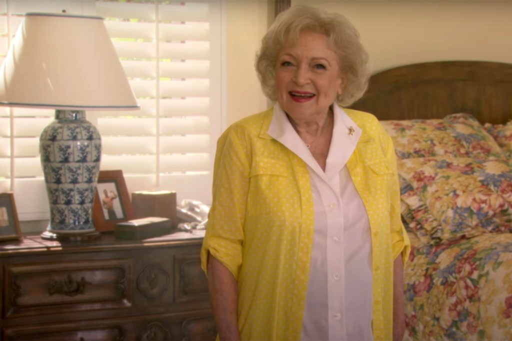 Betty White in her bedroom. 