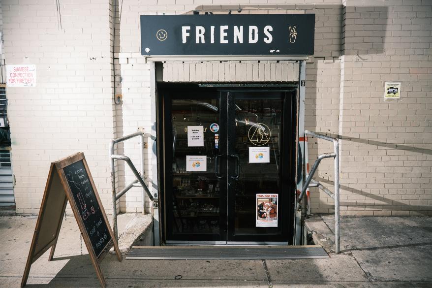 Friends NYC, a an indie department store full of kitschy home goods, small gifts, crystals, clothing and smoking goods located in Bushwick, Brooklyn.