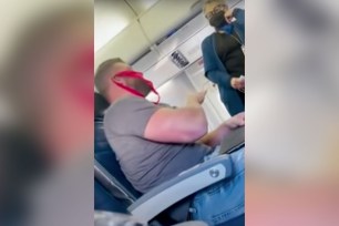 Adam Jenne was yanked off his United Airlines flight for wearing a thong as a mask.